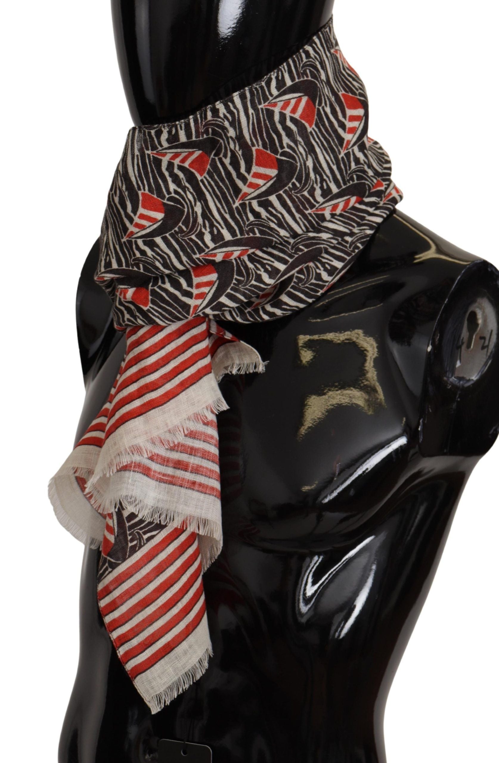 Elegante sciarpa da uomo in lino a righe