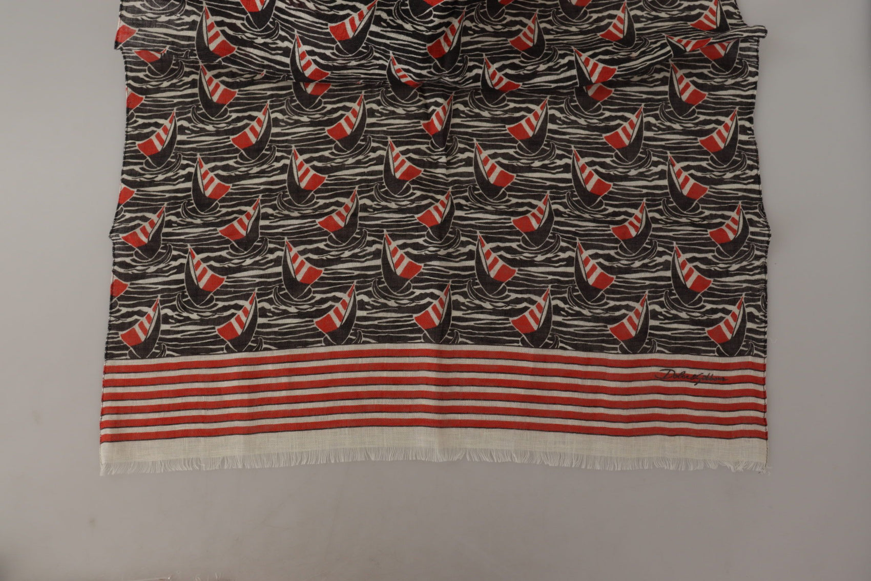 Elegante sciarpa da uomo in lino a righe