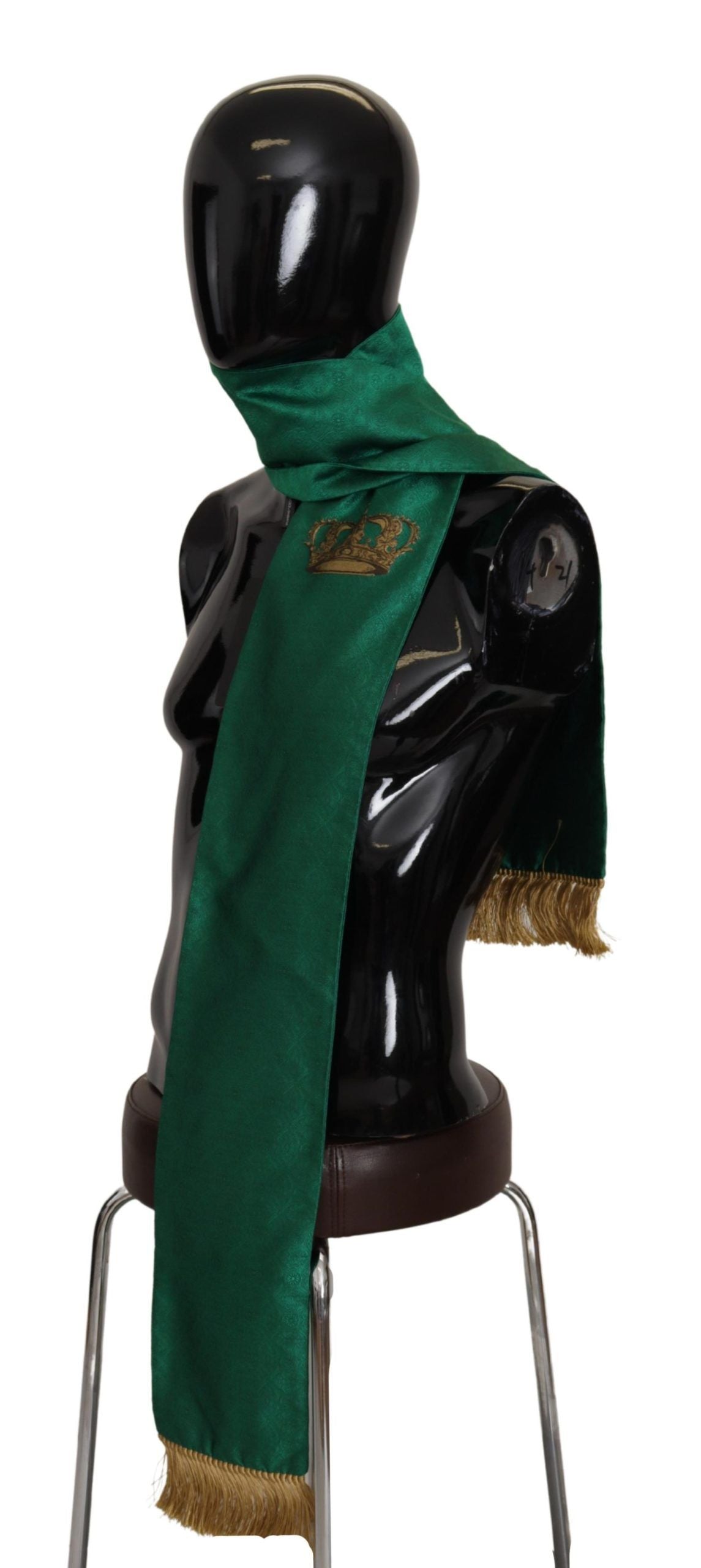 Elegante sciarpa da uomo in misto seta verde