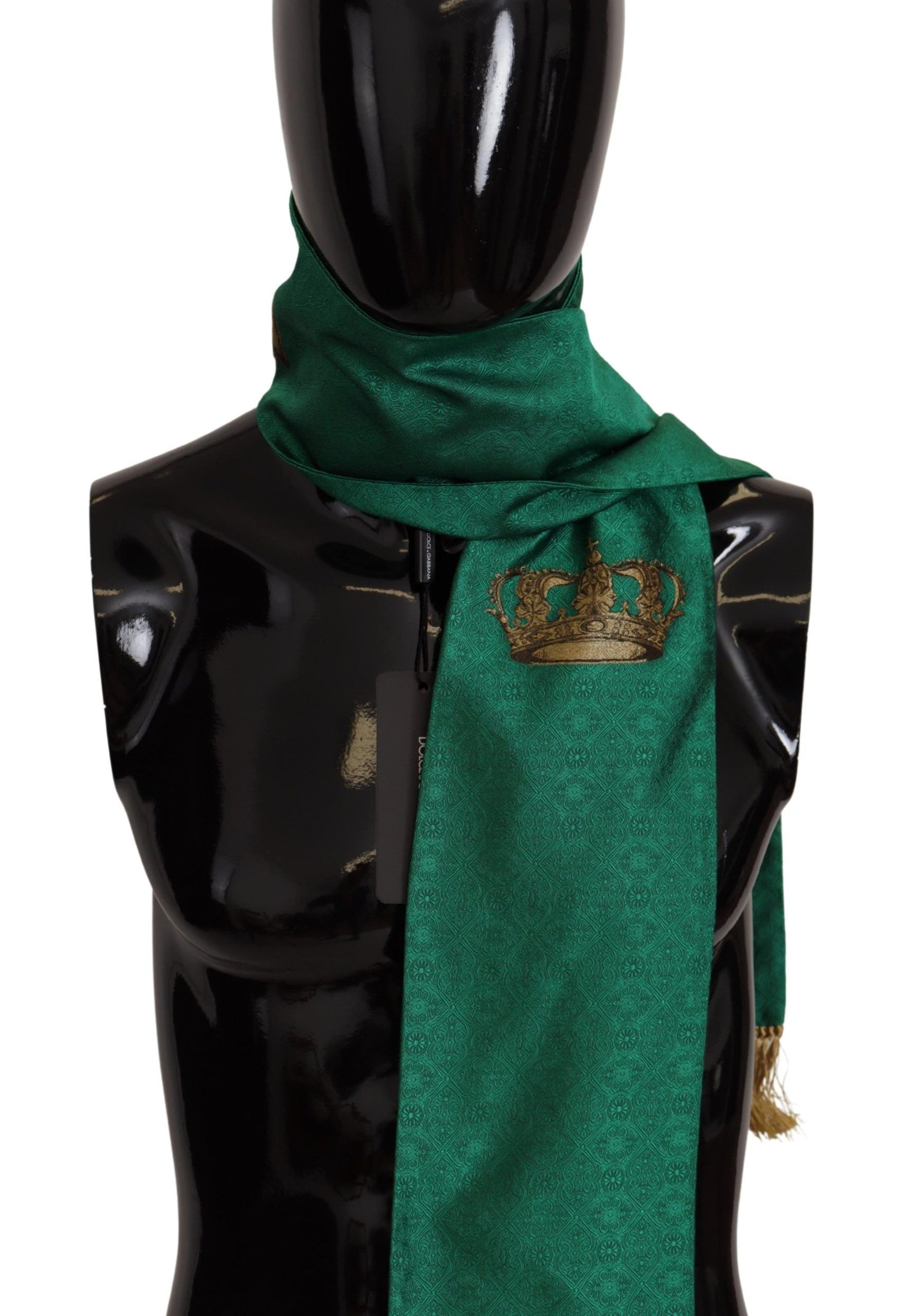 Elegante sciarpa da uomo in misto seta verde