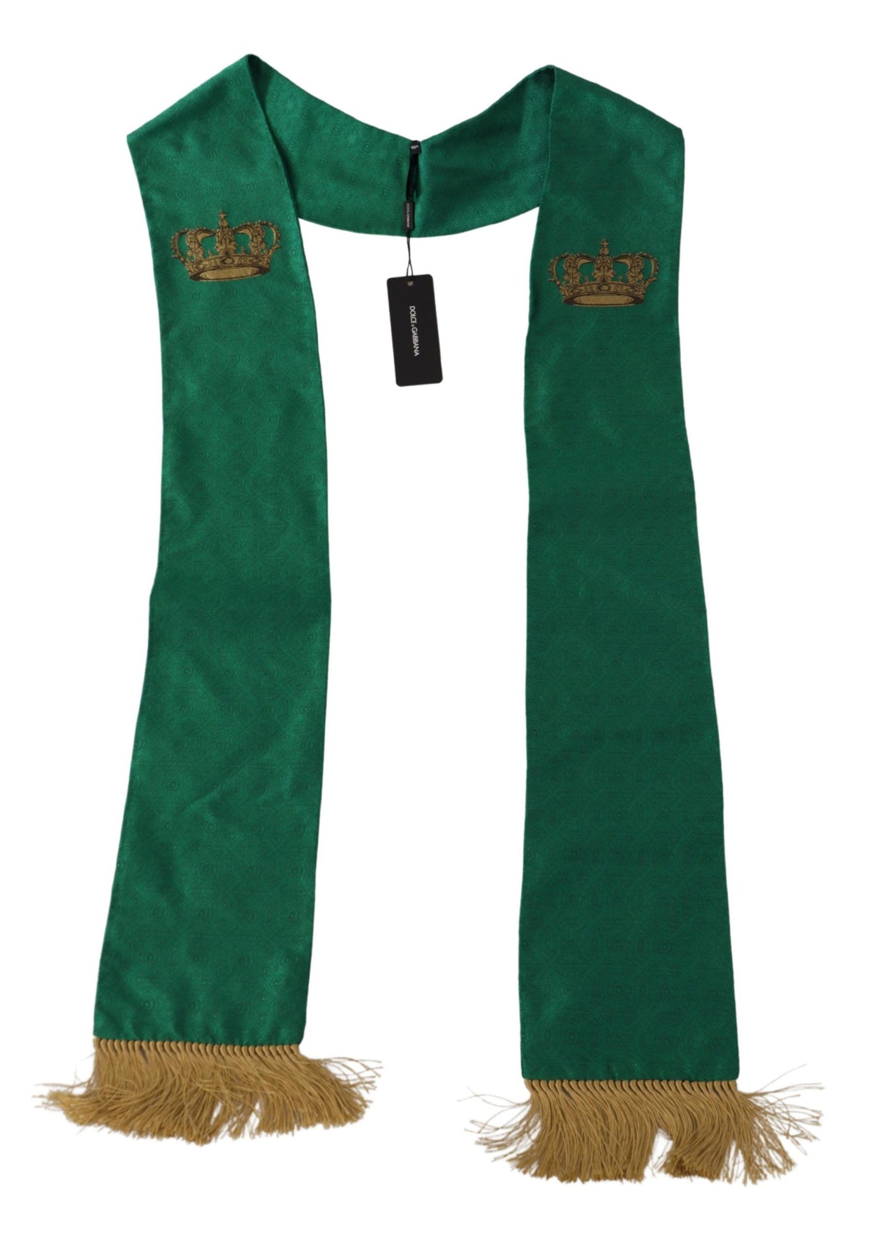 Elegante sciarpa da uomo in misto seta verde