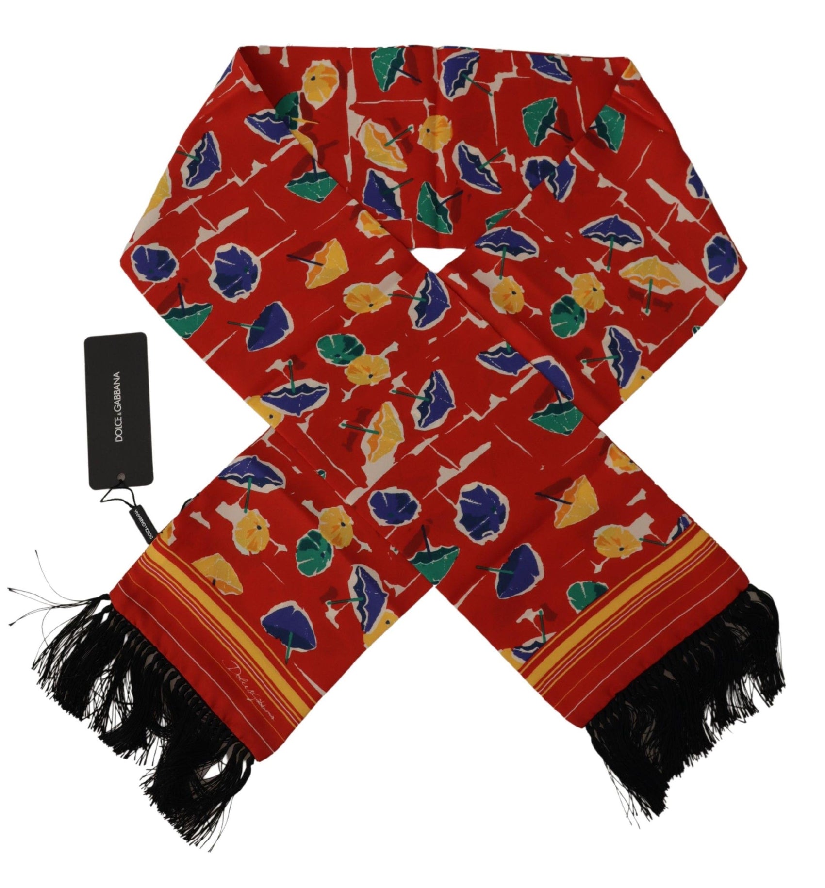 Elegante sciarpa da uomo in seta multicolore