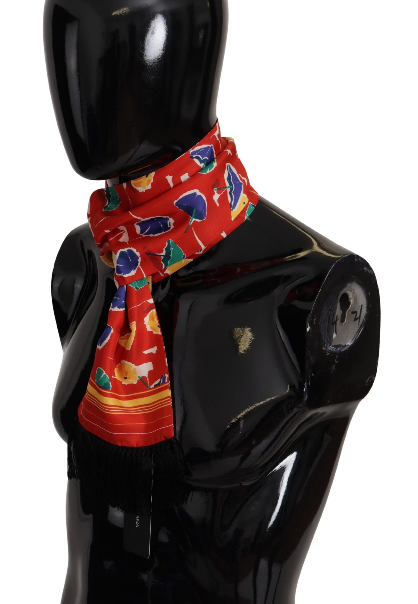 Elegante sciarpa da uomo in seta multicolore