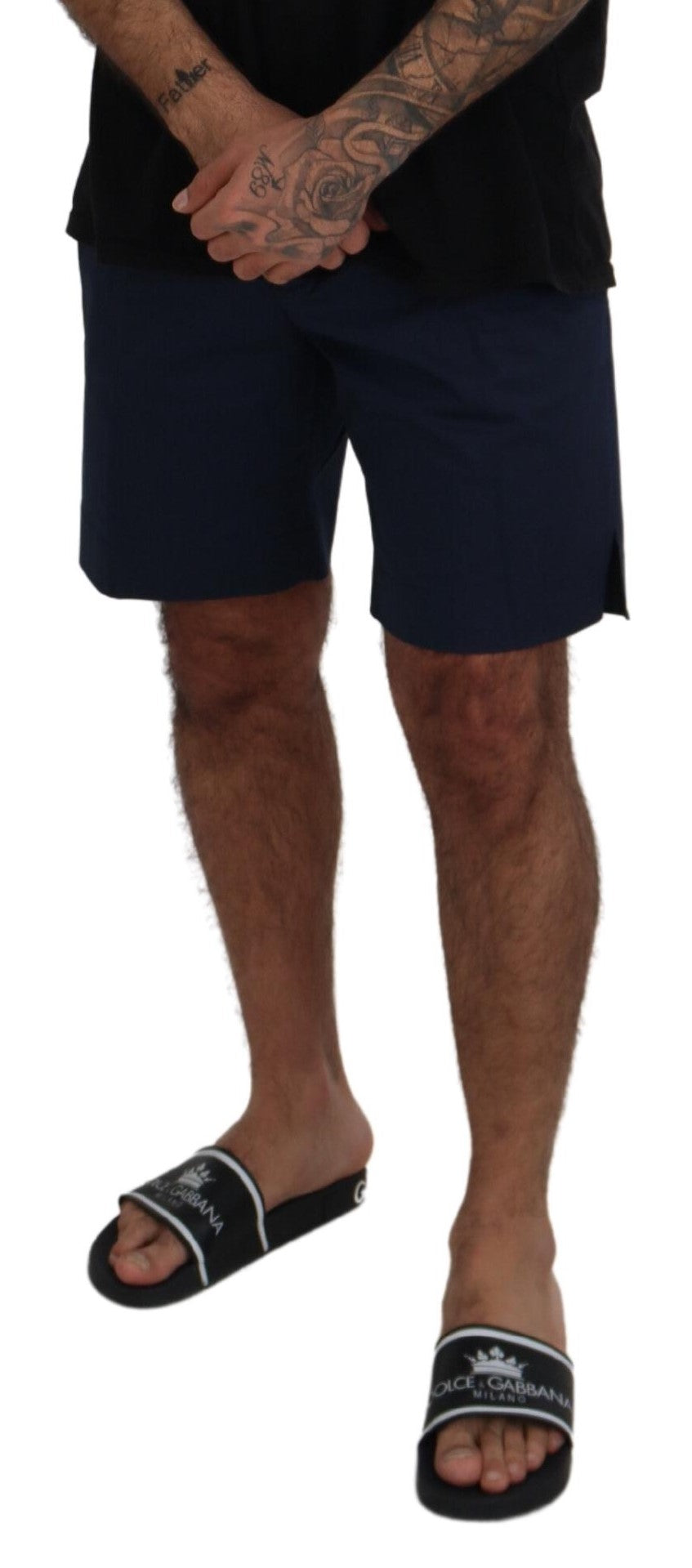 Elegante blaue Chino-Shorts