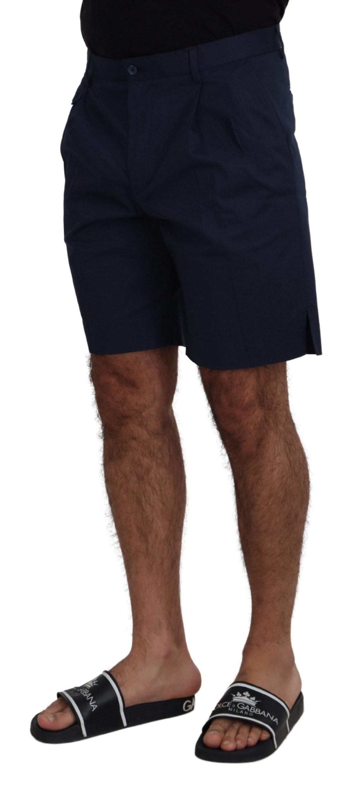 Elegante blaue Chino-Shorts