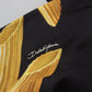 Schwarzes Leinenhemd mit Penne Rigate-Print