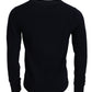 Eleganter blauer Kaschmirpullover