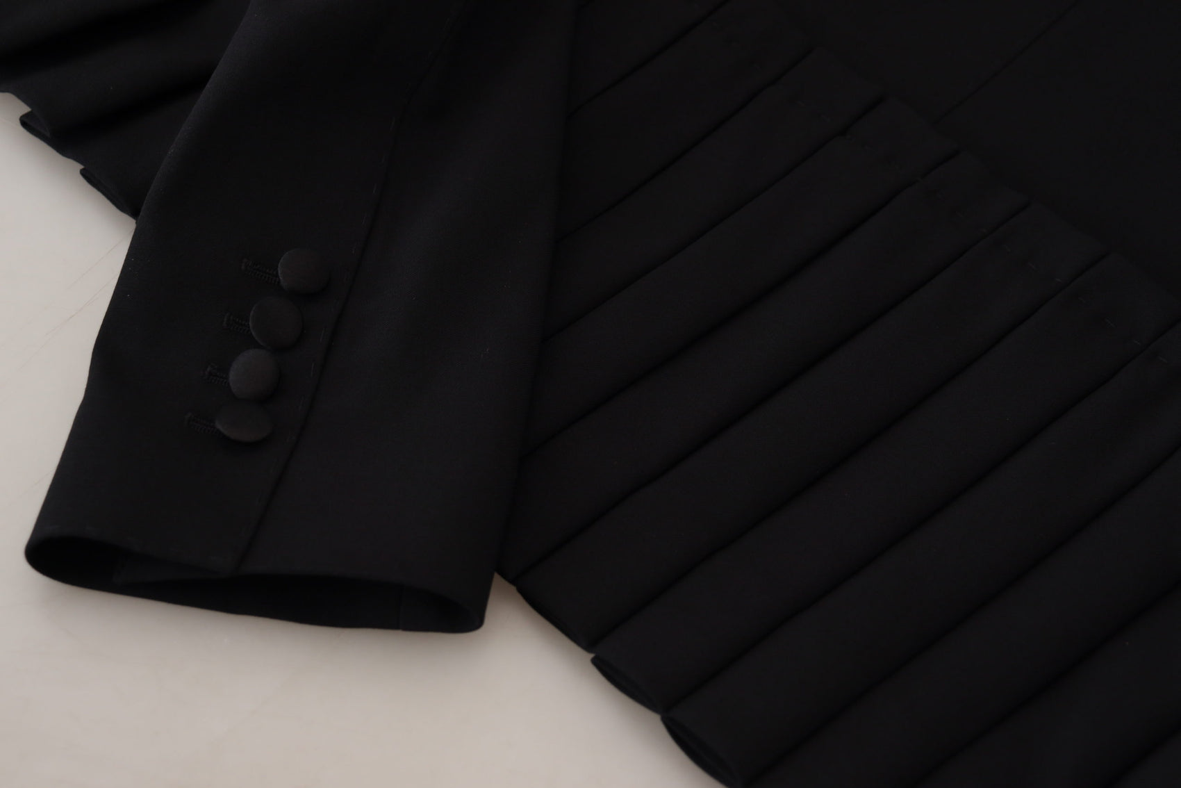 Elegante blazer in lana elasticizzata nera