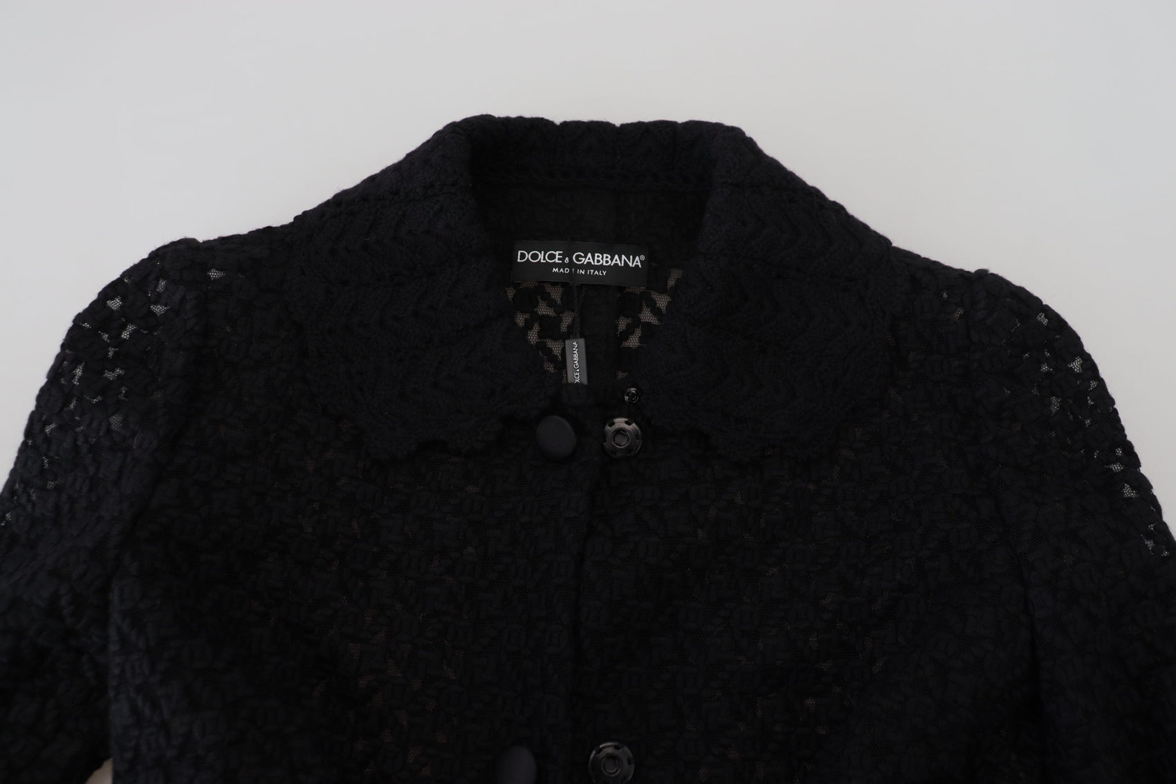 Giacca lunga classica in maglia con bottoni