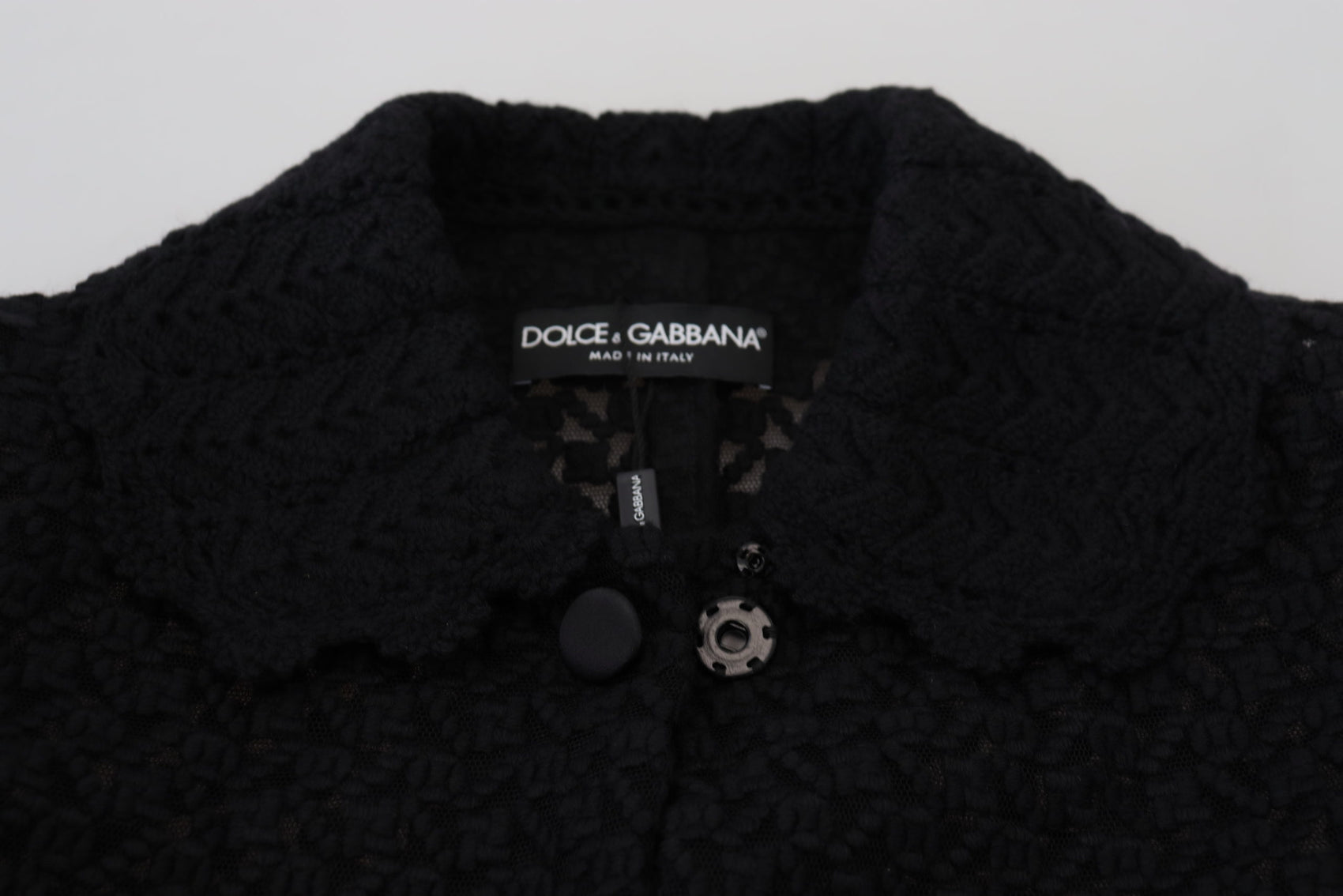 Giacca lunga classica in maglia con bottoni