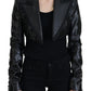 Elegant Cropped Black Designer Jacket