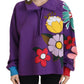 Eleganter lila Pullover mit Blumenmuster