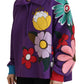 Eleganter lila Pullover mit Blumenmuster