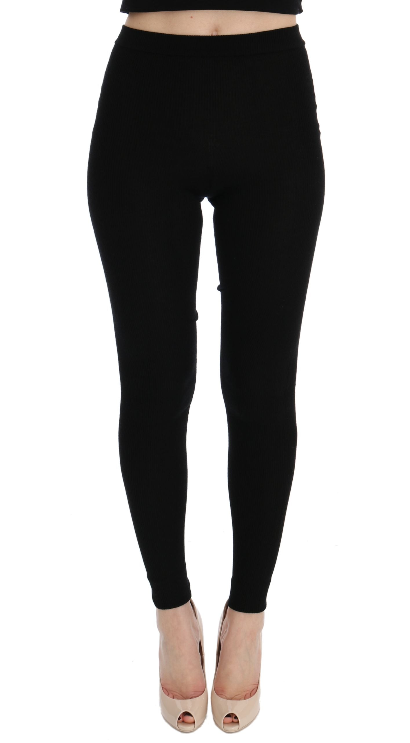 Pantaloni eleganti in cashmere nero