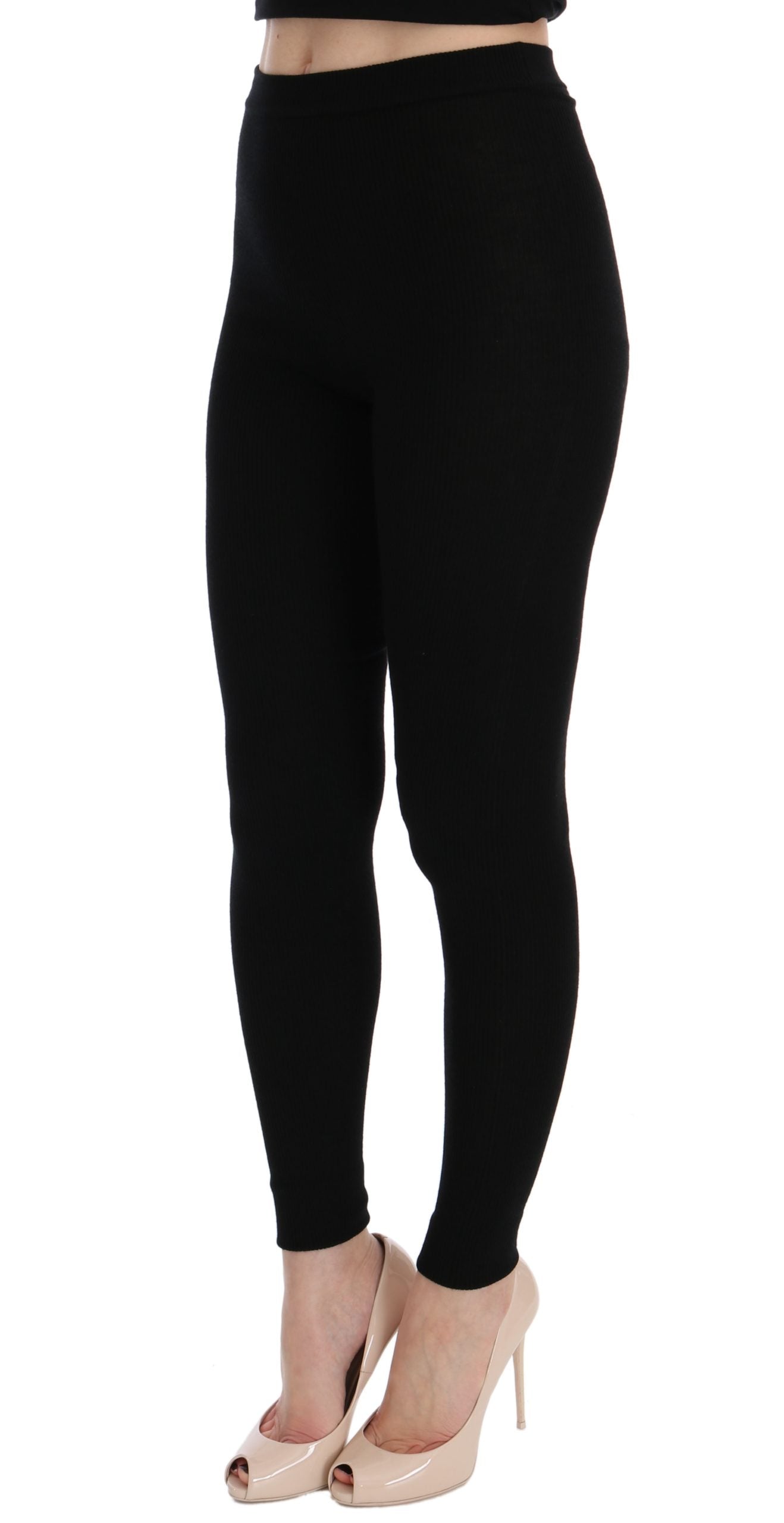 Pantaloni eleganti in cashmere nero