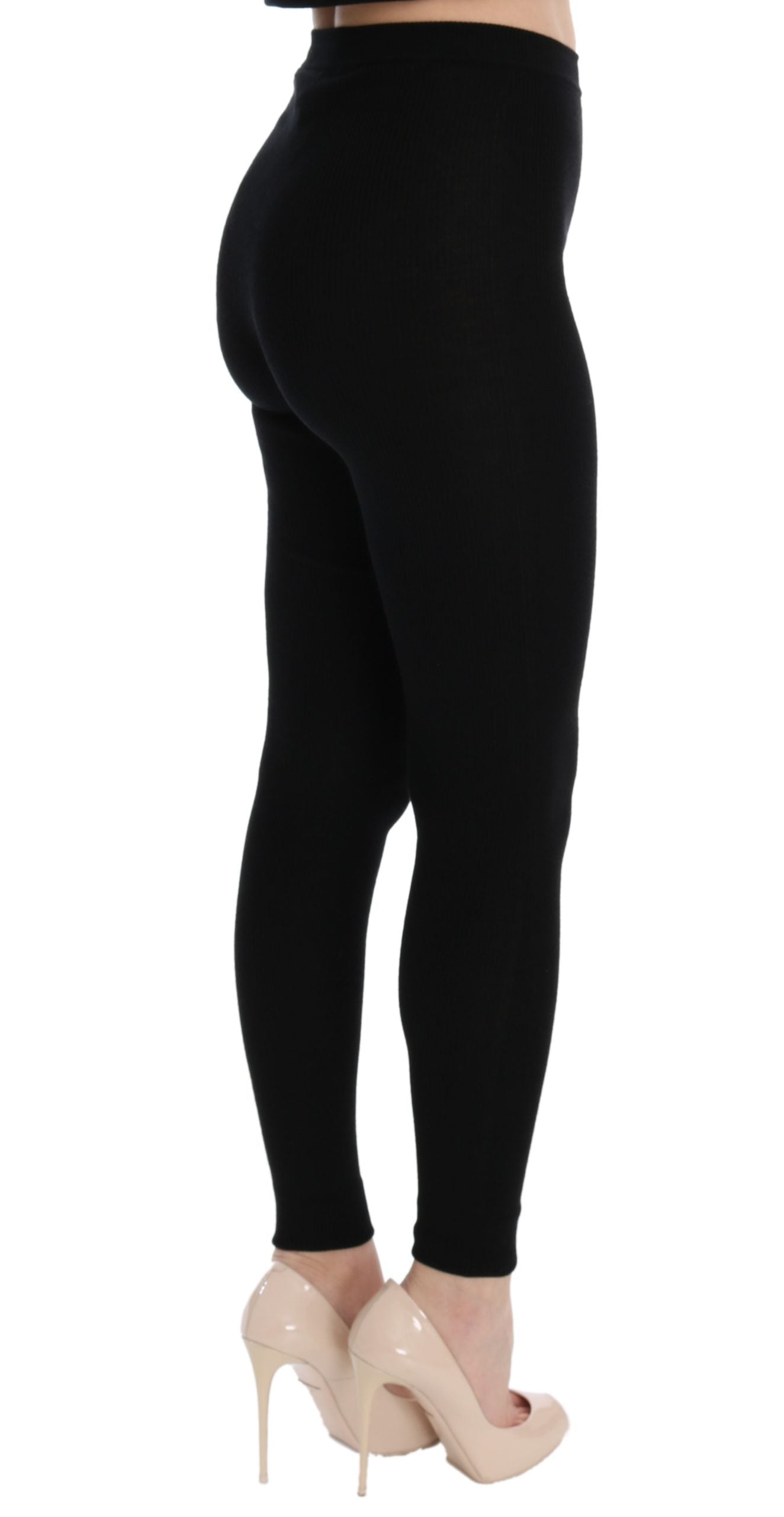 Pantaloni eleganti in cashmere nero