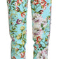 Pantaloni eleganti in viscosa multicolore