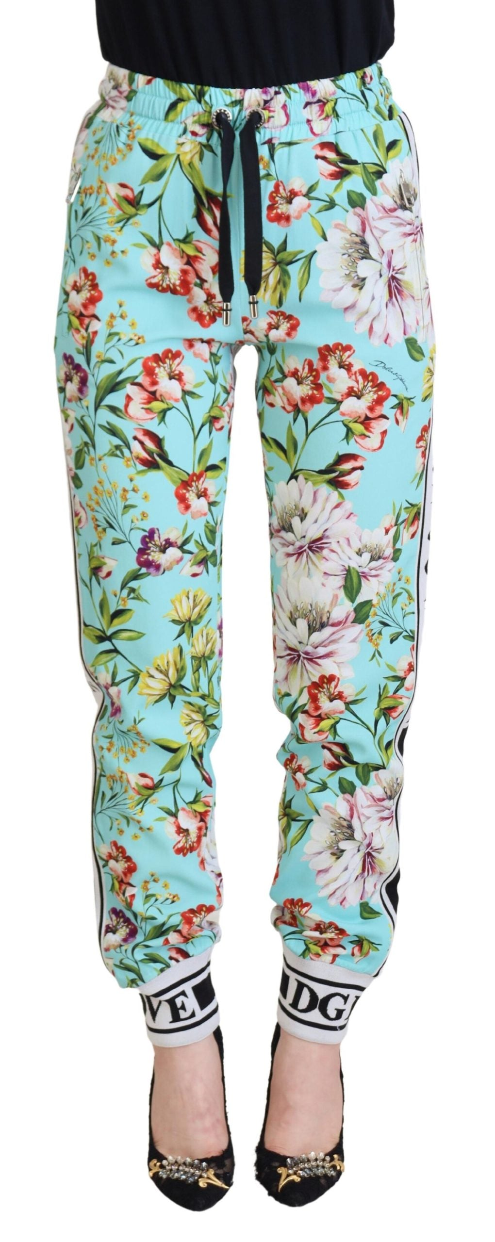 Pantaloni eleganti in viscosa multicolore