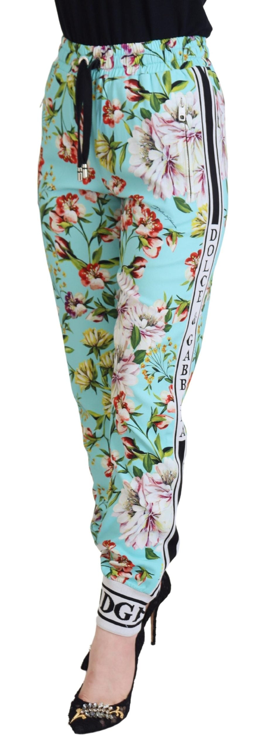 Elegante mehrfarbige Viskosehose