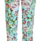 Pantaloni eleganti in viscosa multicolore