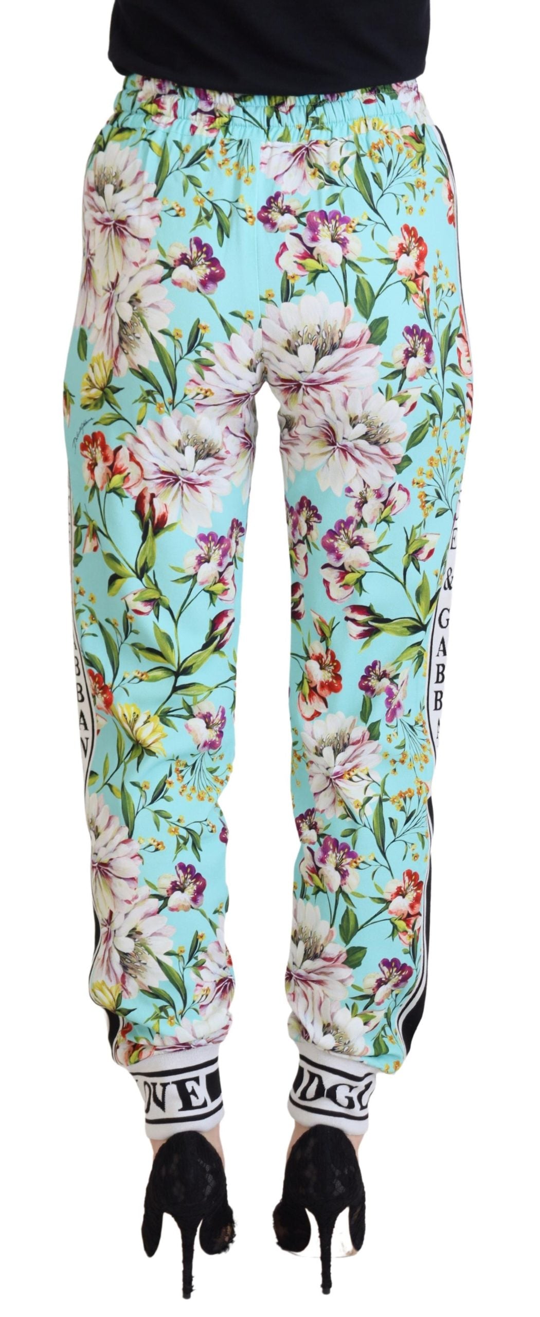Pantaloni eleganti in viscosa multicolore