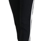 Pantaloni eleganti in lana e seta neri