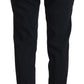 Pantaloni eleganti in lana e seta neri