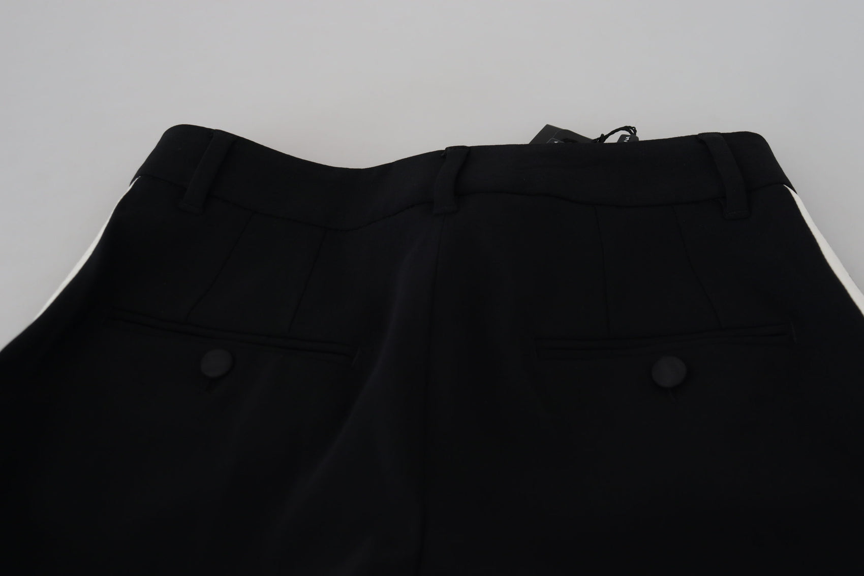 Elegante schwarze Woll-Seidenhose