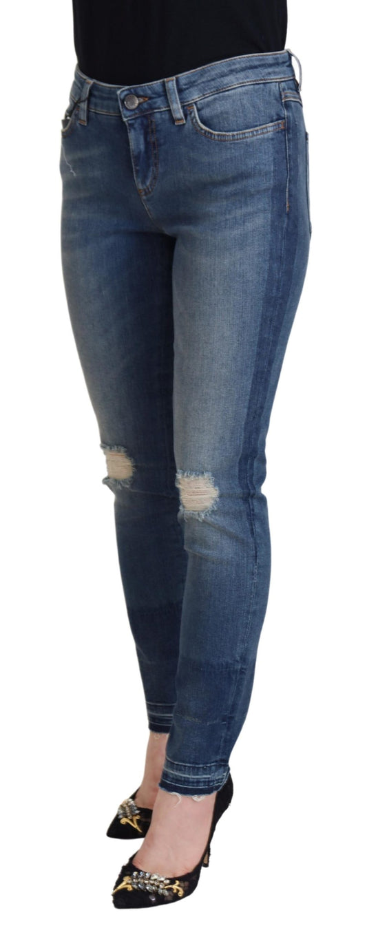Eleganti pantaloni in denim strappati – Chic Casualwear