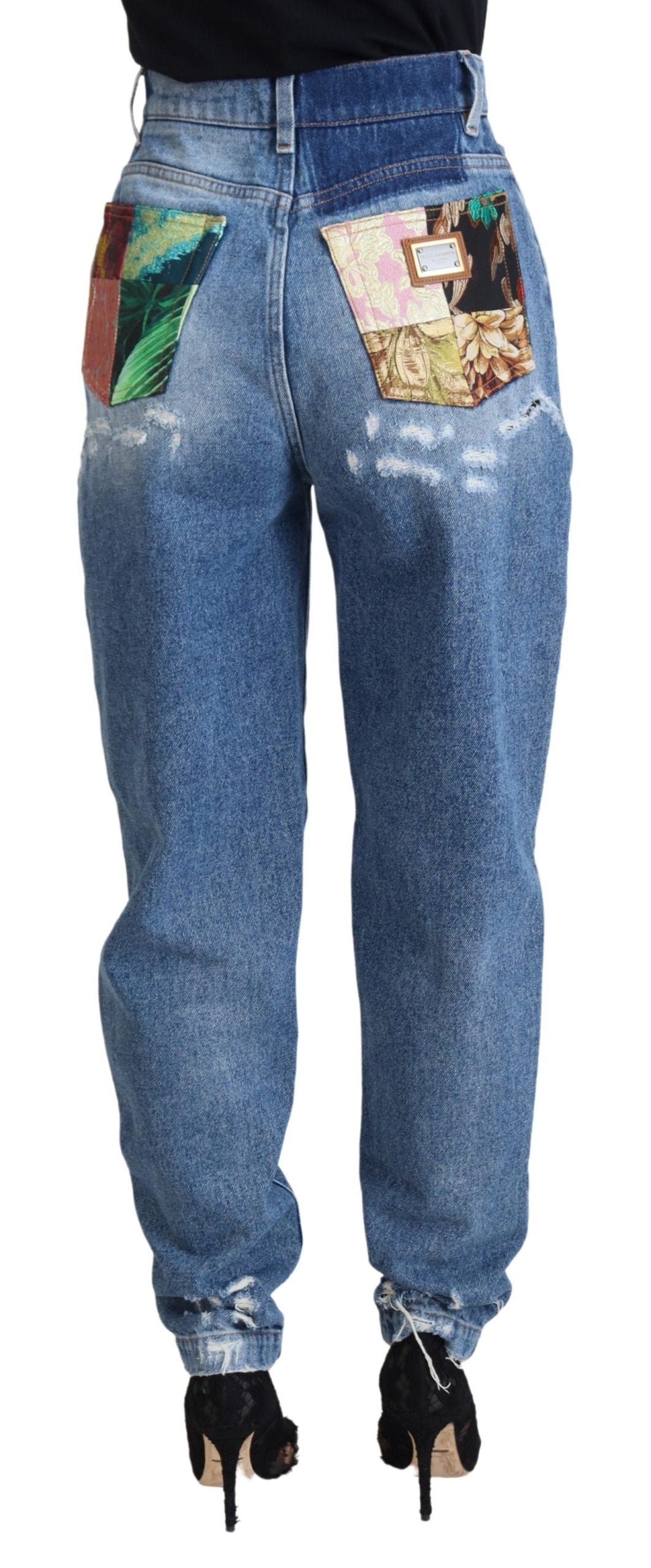 Pantaloni in denim stracciati chic - Indigo Essence