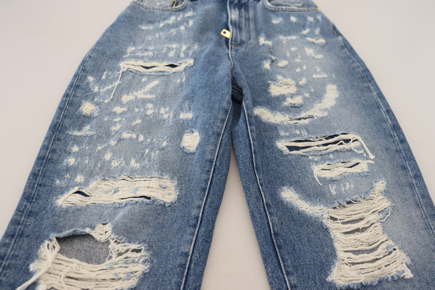 Pantaloni in denim stracciati chic - Indigo Essence