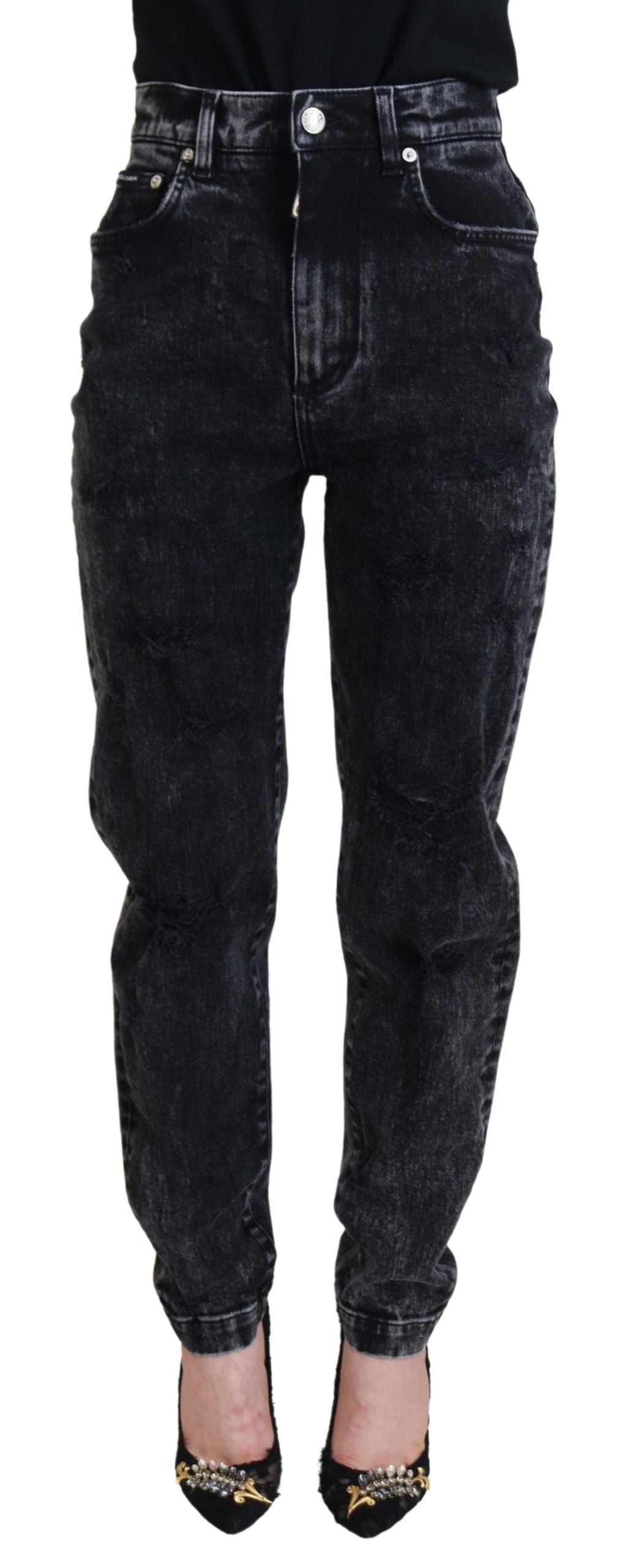 Pantaloni in denim nero eleganti