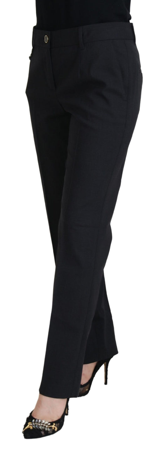 Pantaloni eleganti in misto lana grigio per uno stile raffinato