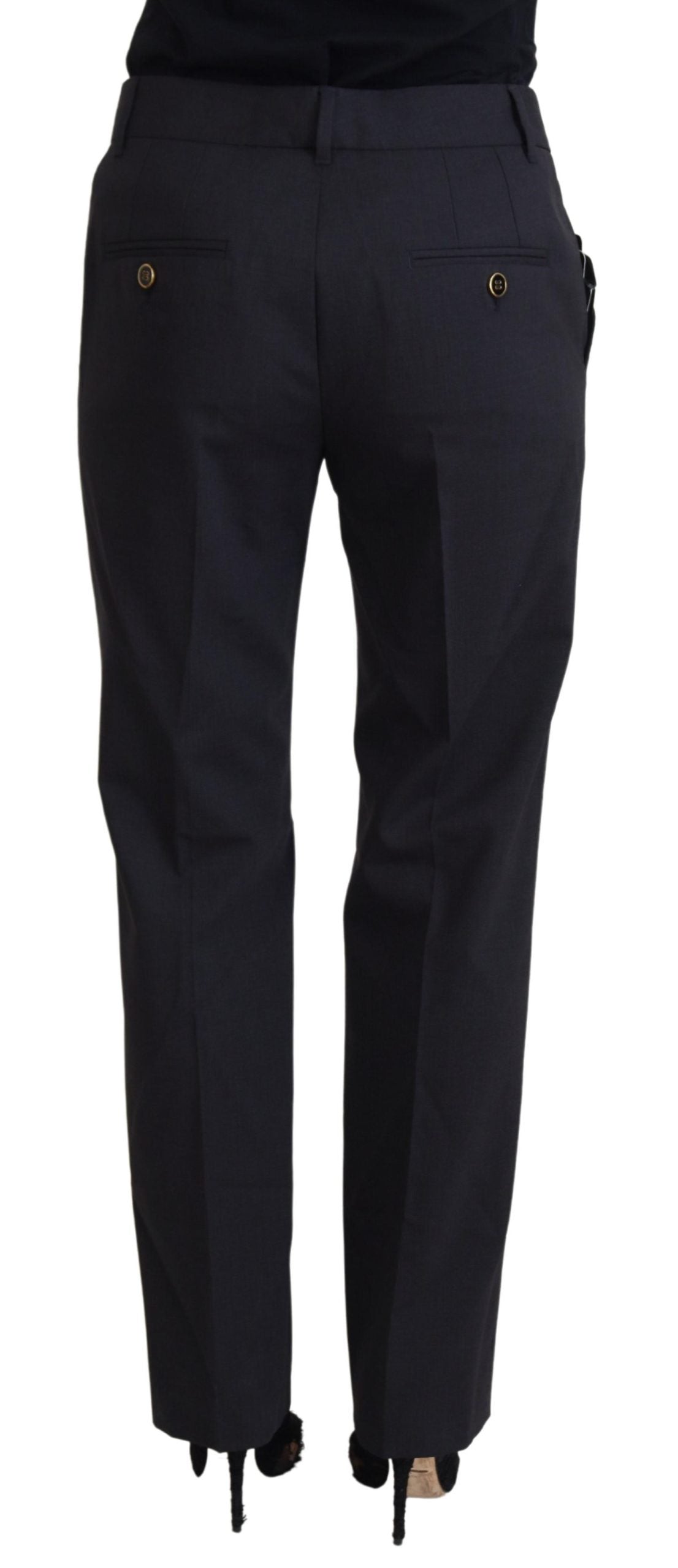 Pantaloni eleganti in misto lana grigio per uno stile raffinato