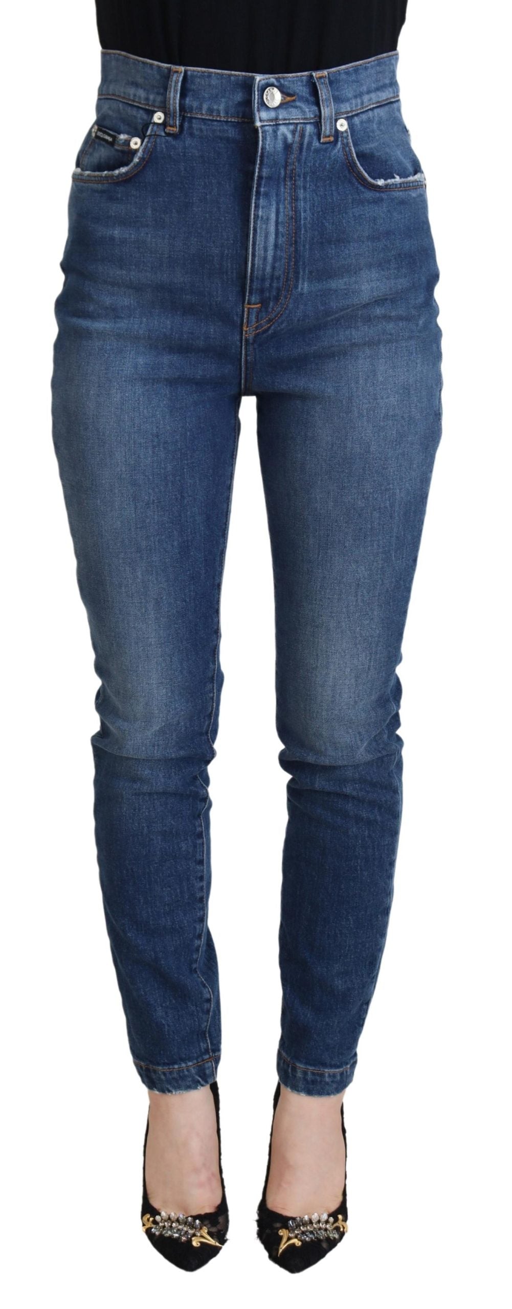Pantaloni eleganti in denim blu - vestibilità su misura