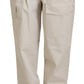 Pantaloni eleganti in cotone beige