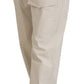 Pantaloni eleganti in cotone beige