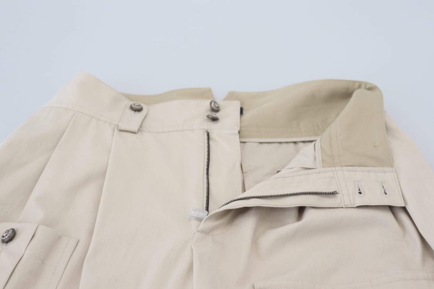 Pantaloni eleganti in cotone beige