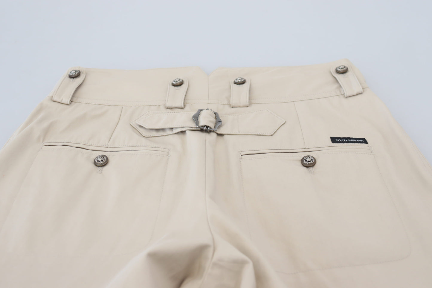 Pantaloni eleganti in cotone beige