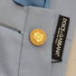 Pantaloni eleganti in misto lana e seta azzurro chiaro