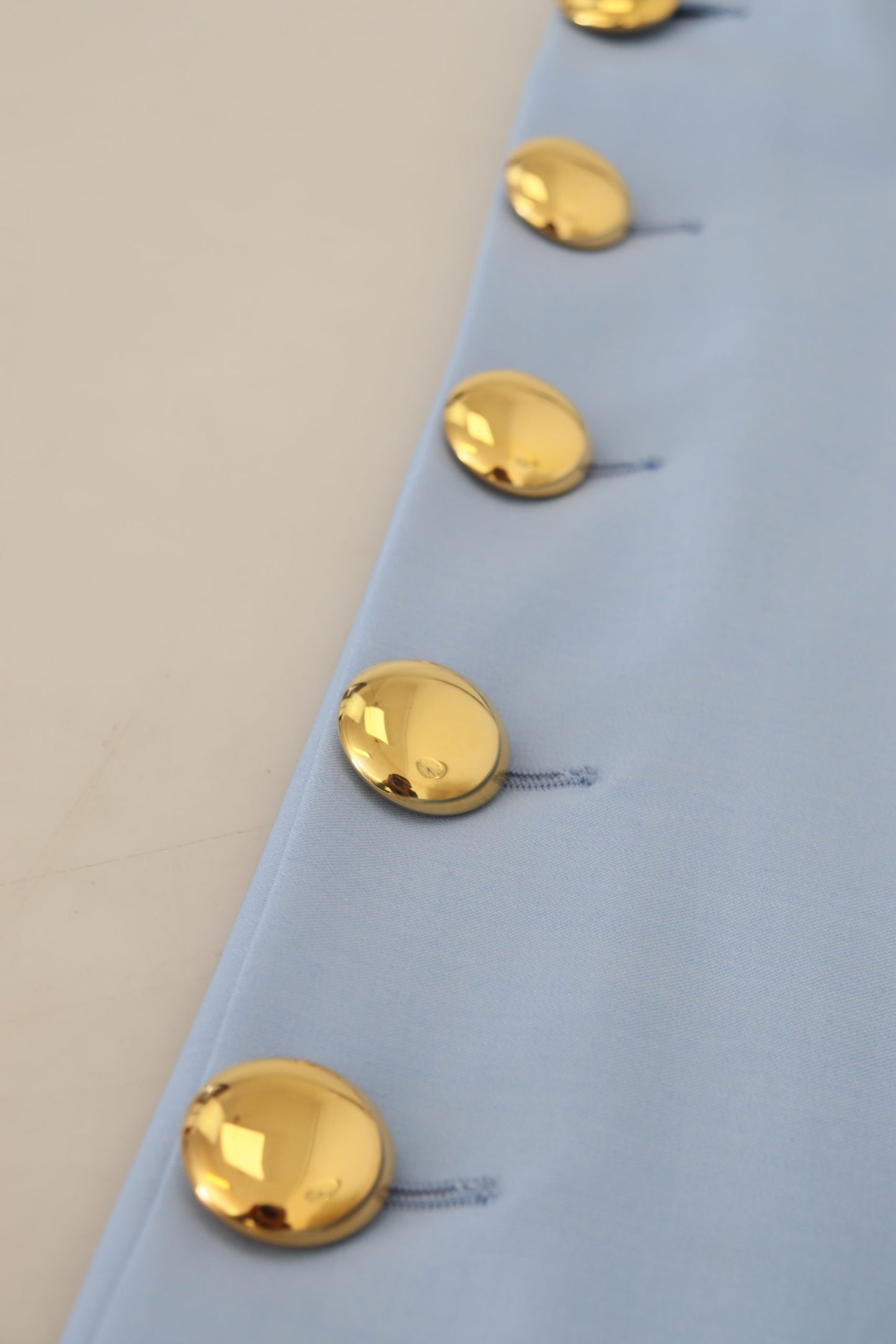 Pantaloni eleganti in misto lana e seta azzurro chiaro