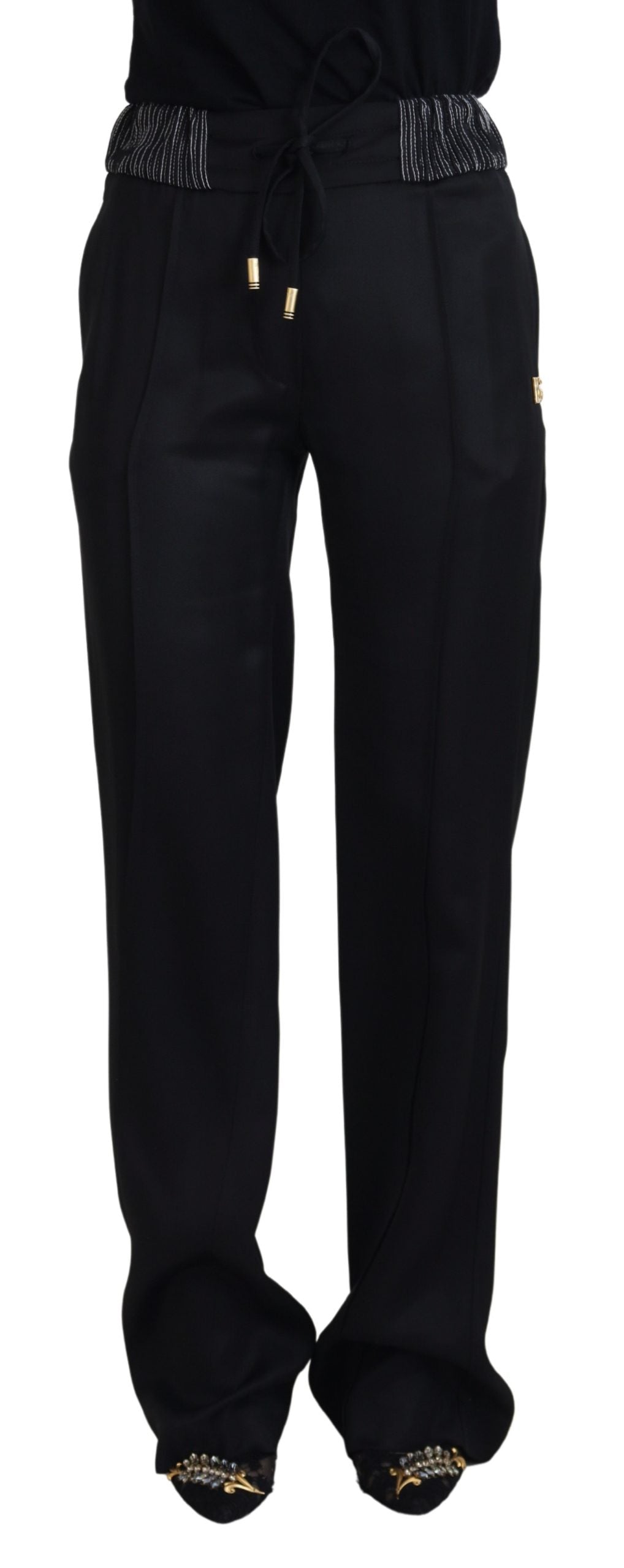 Pantaloni eleganti in cotone nero
