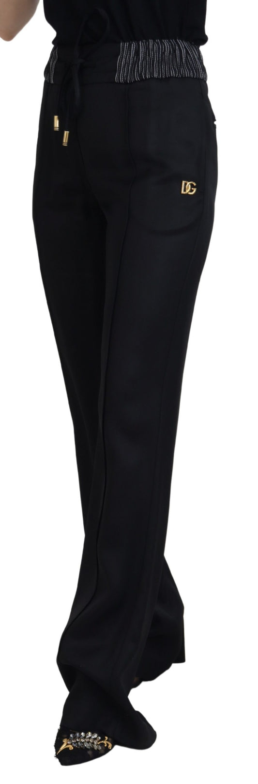 Pantaloni eleganti in cotone nero
