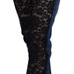 Elegante pizzo floreale davanti denim