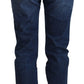 Elegante pizzo floreale davanti denim