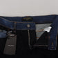Elegante pizzo floreale davanti denim
