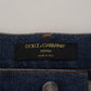 Elegante pizzo floreale davanti denim