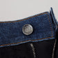 Elegante pizzo floreale davanti denim