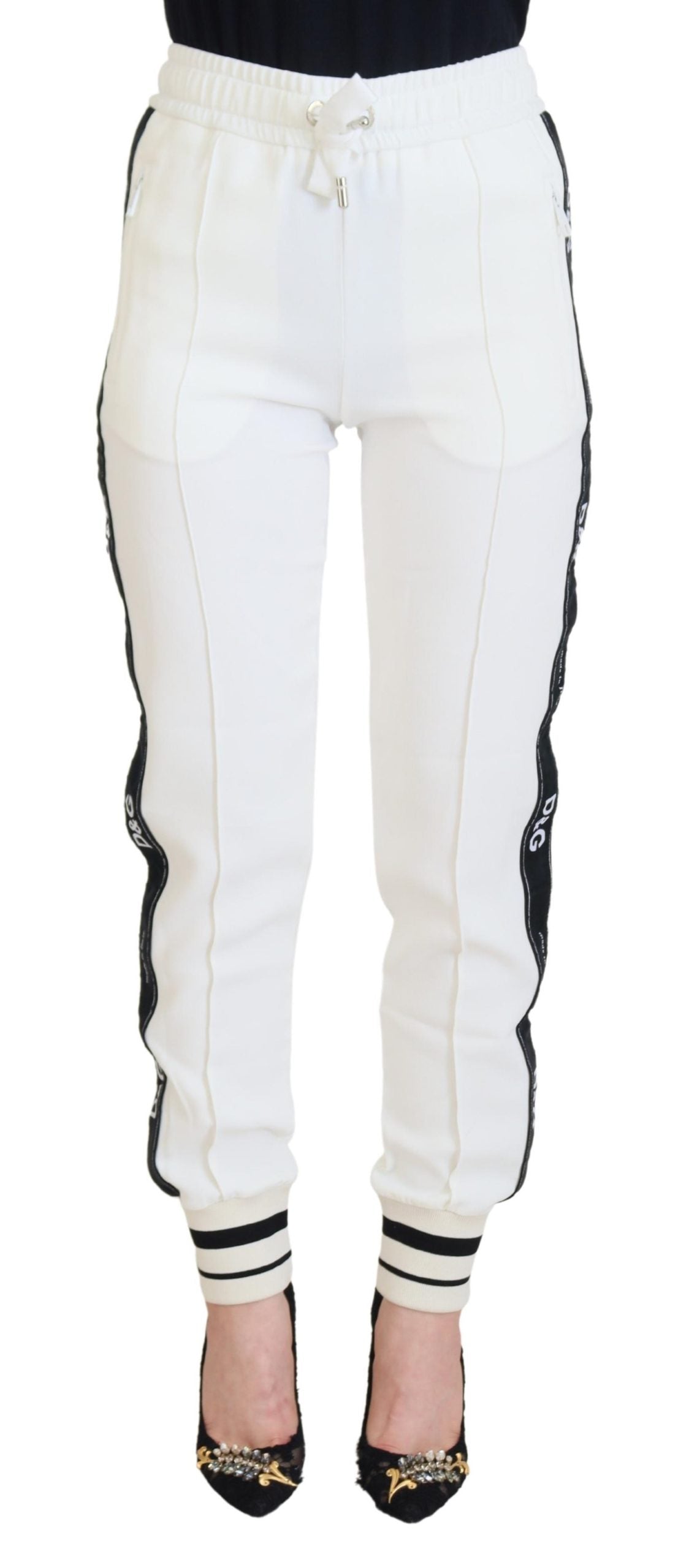 Pantaloni jogger bianchi chic per un comfort elevato