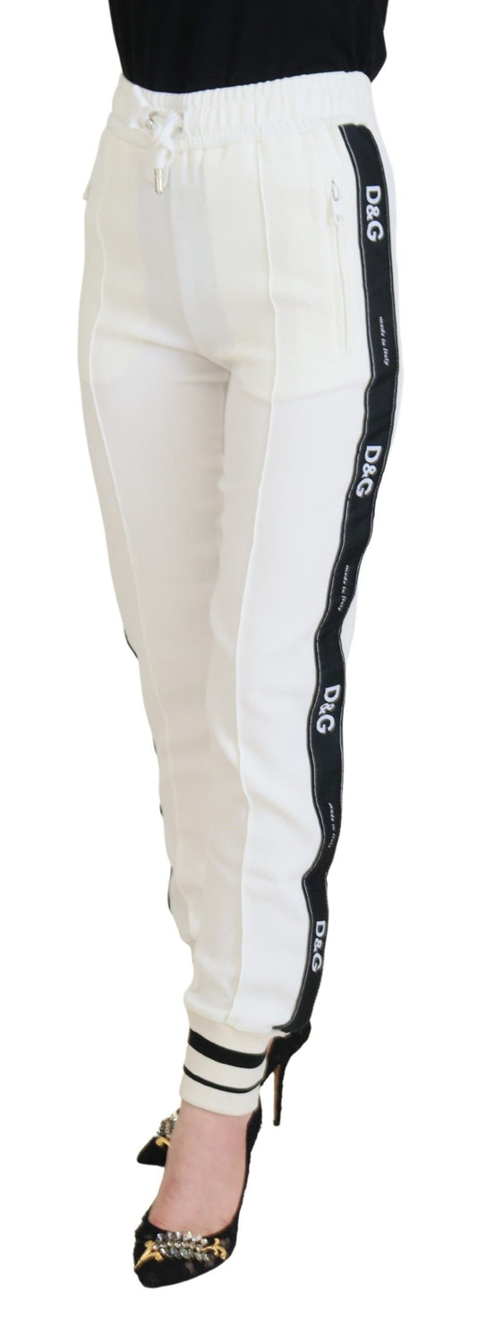 Pantaloni jogger bianchi chic per un comfort elevato